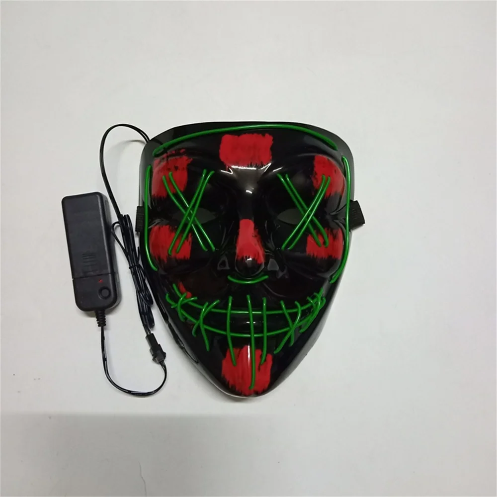 Magicool Новый дизайн EL Wire Led Светящиеся маски DJ Bar Хэллоуин Вечеринка Маскарадные для