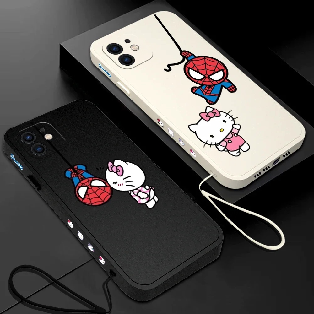 

S-Sanrios Hello Kitty чехол для телефона Samsung A53 A50 A52 A52S A51 A72 A71 A73 A81 A91 A32 A22 A20 A30 A21S 4G 5G с ремешком на руку