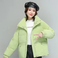winter short down padded jacket women 2022 new fashion loose stand collar small fashion all match coat padded coat trendy