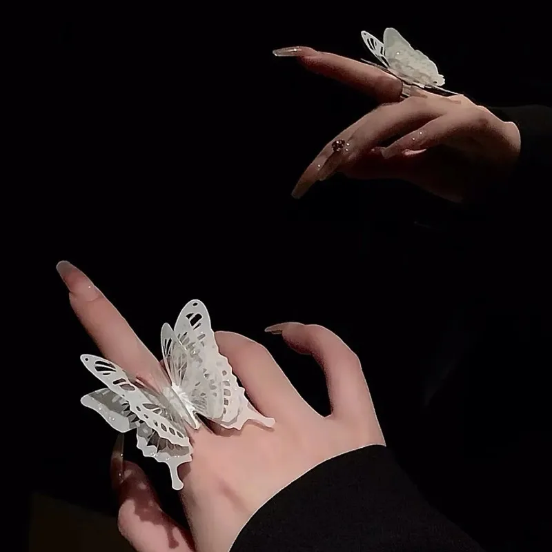 

Butterfly Ring Women Fashion Personality Jewelry Alloy Electroplated Simulation Butterfly Ring