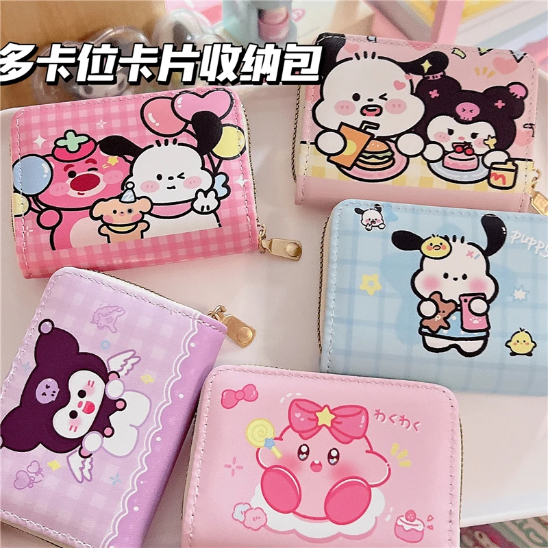 

Sanrioed Anime Melody Kuromi Pachacco Id Credit Bank Card Holder Wallet Women Leather Purse Card Bag Purse Money Clip Wallet