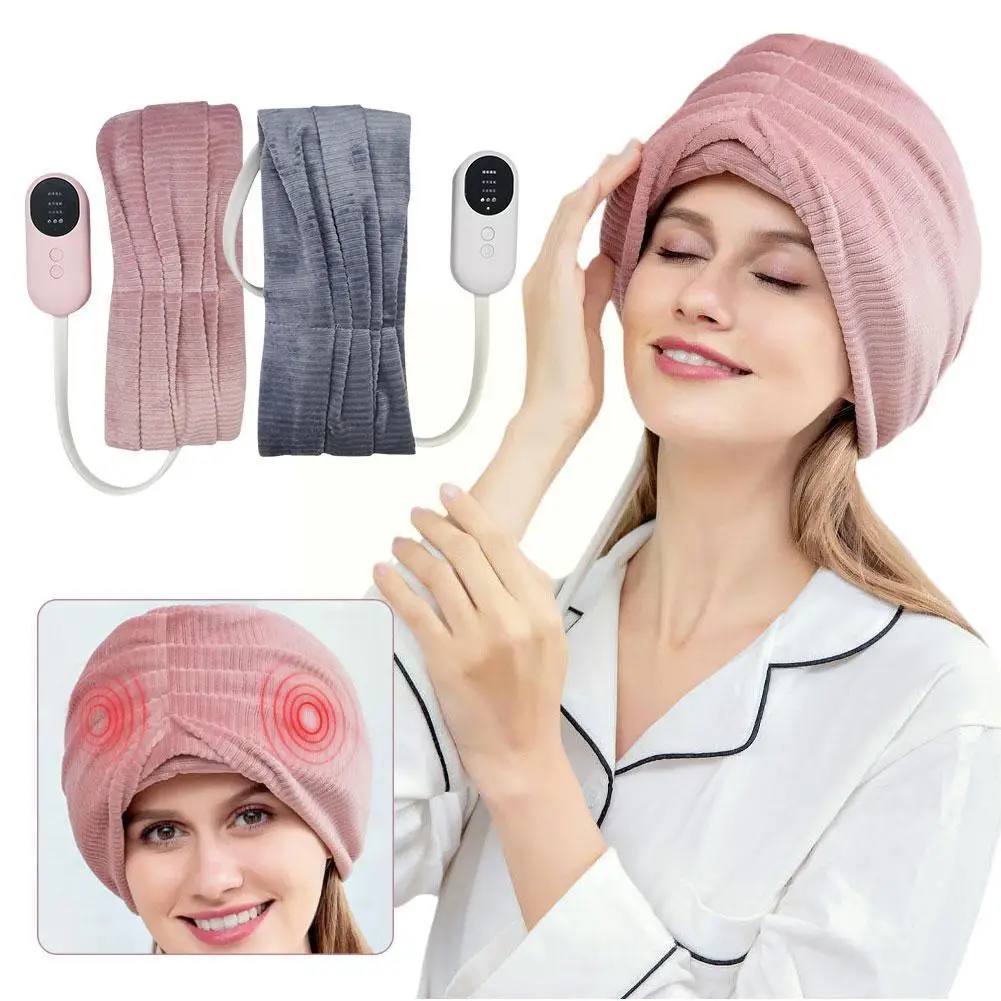 

Electric Heated Vibration Head Massager Air Compression Kneading Heads Massager SPA For Headache Stress Relief And Deep Sle Z0R8