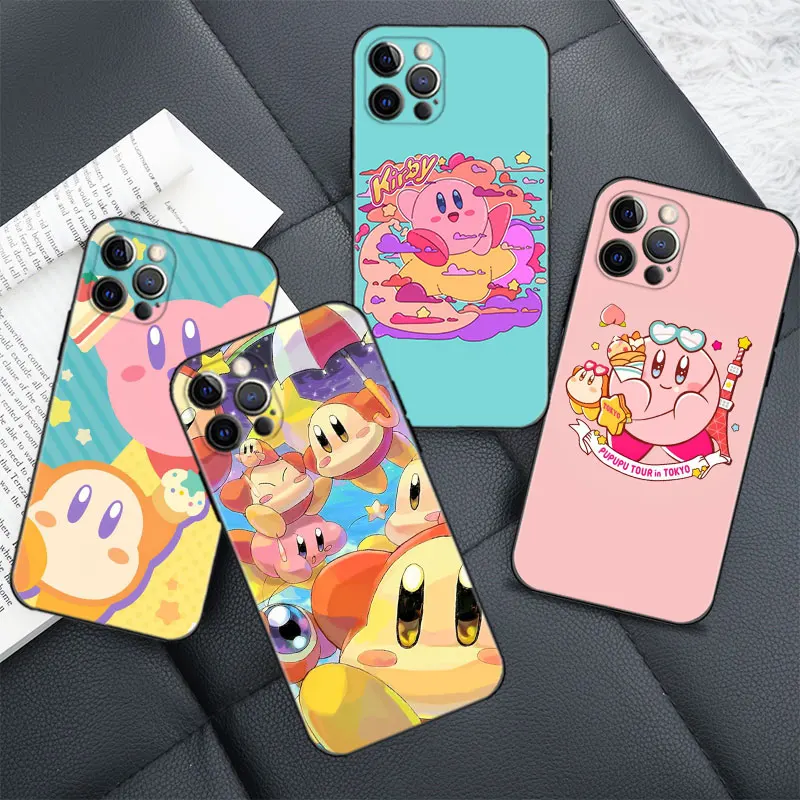 

Mobile Phones Case For iPhone 11 12 13 14 Pro Max XS Max SE2022 7 8 6 6S Plus 12 13 Mini Phone Cover Cuteness star kirby Pattern