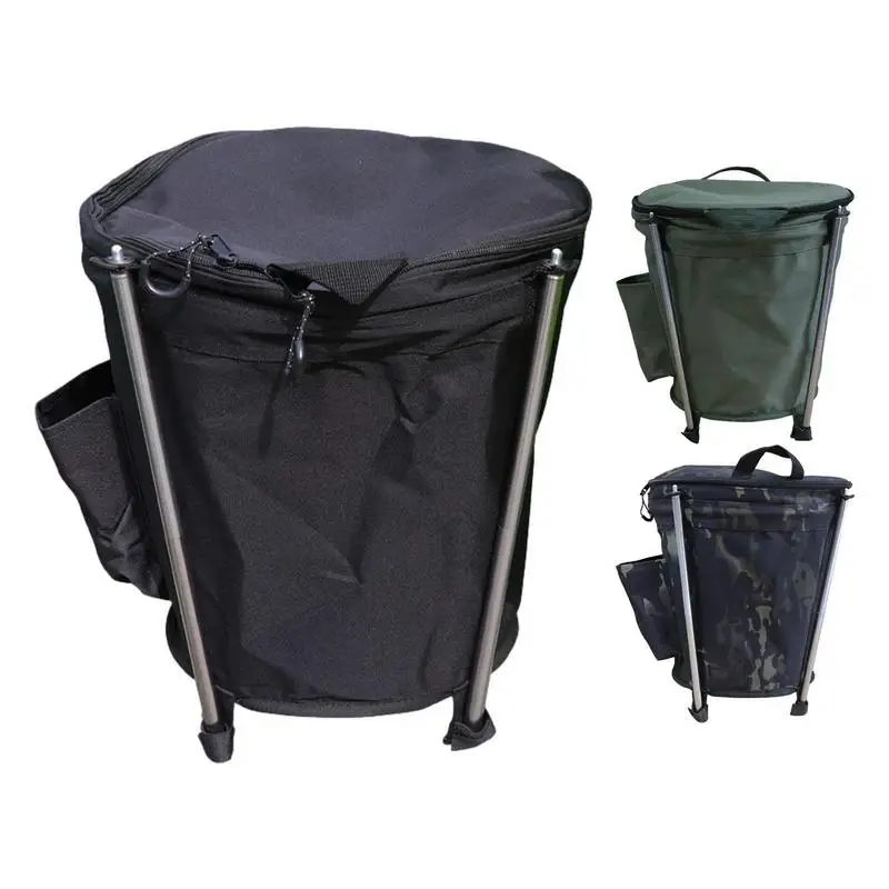 

Collapsible Garden Waste Bag Camping Garden Trash Can Portable Yard Waste Bag With Zipper 20L Reusable Foldable Utility