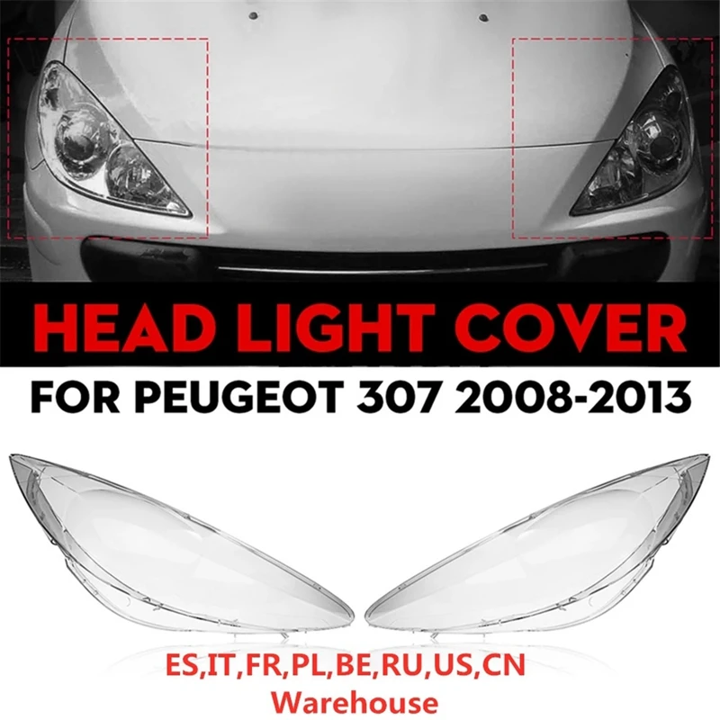 

Прозрачная задняя крышка для передней фары Peugeot 307 2008-2013
