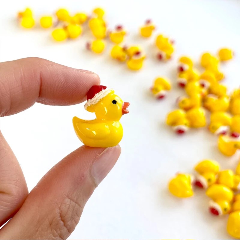 10/20 шт. миниатюрные рождественские утки из смолы 20 мм фигурки животных для дома