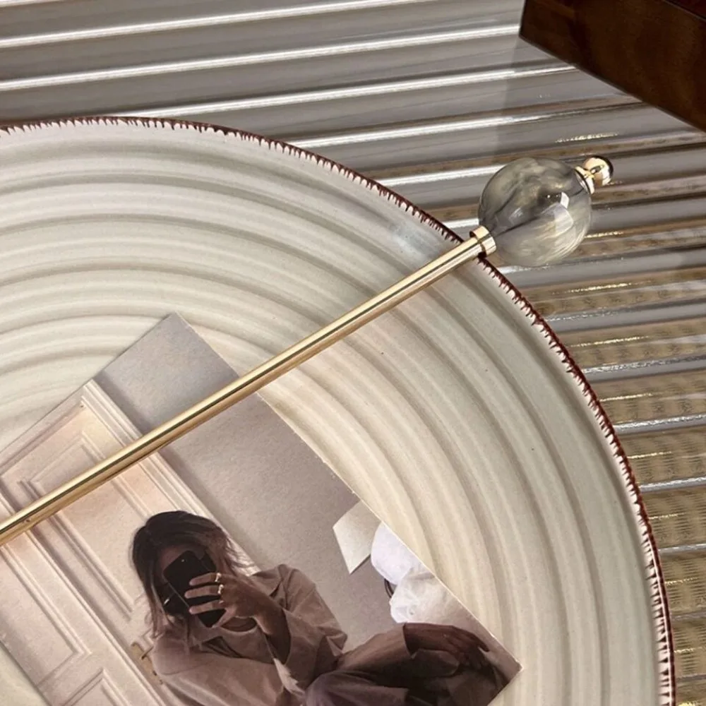 Металлическая шпилька для волос в современном китайском стиле с круглым шариком