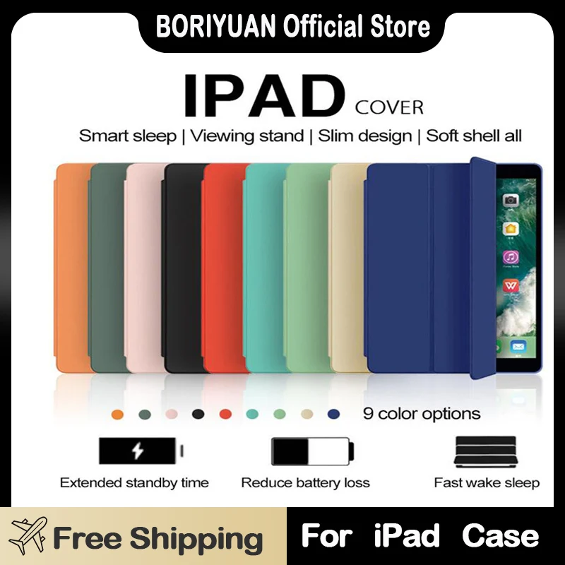 

For iPad Air 2 Air 4 Case for iPad 8th 9th Generation Case 10.2 for iPad Pro 11 2021 7th 2 3 4 Air 5 10”2 Mini 6 4 5 Case Cover