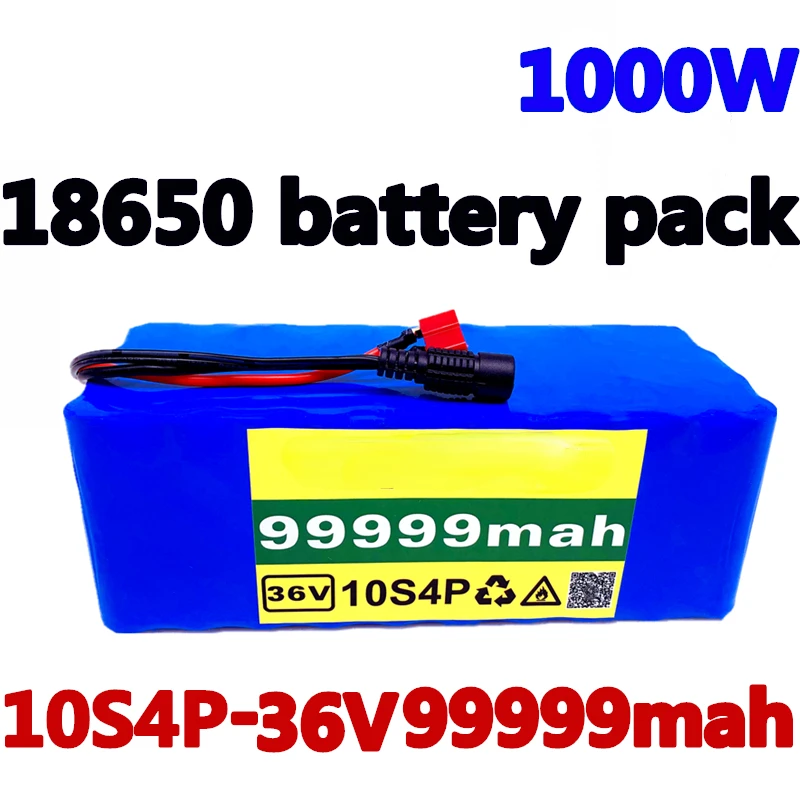 

100% Оригинальный аккумулятор 10S4P, 36 В, 1000 Ач, аккумулятор 99999 Вт, 42 в, мАч, электровелосипед с BMS