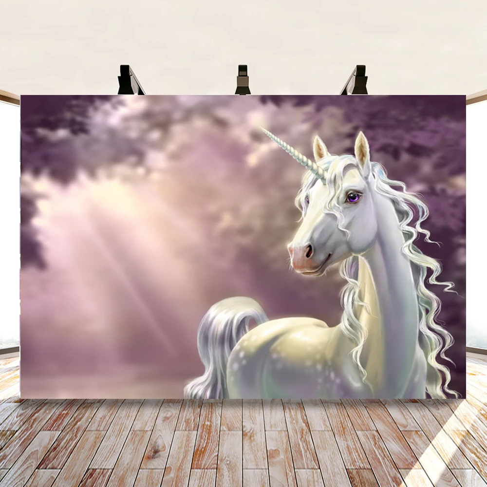 

Фон для фотографирования детей с изображением солнца и единорога