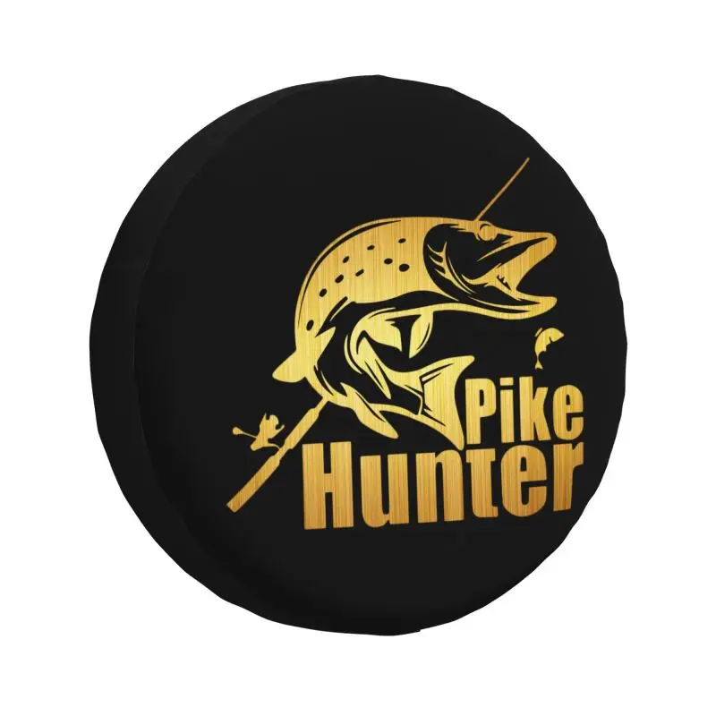 

Pike Hunter Fish Tire Cover 4WD 4x4 RV Fishing Fisherman Spare Wheel Protector for Prado Pajero Jeep 14" 15" 16" 17" Inch