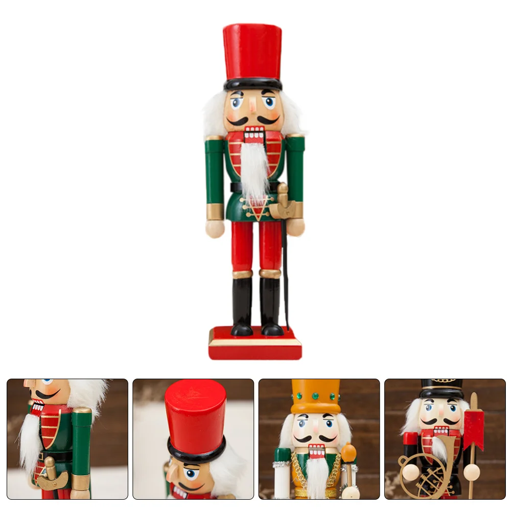 

1Pc Nutcracker Christmas Nutcracker Ornament Puppet Decor Christmas Decoration Nutcracker Figures Figurines