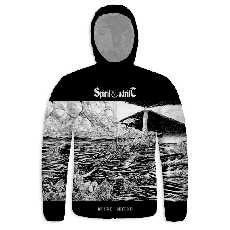 Новинка модный пуховик с 3D принтом духа адрифута рок на молнии капюшоном