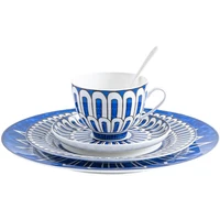 retro coffee cup ceramic mug vintage bone china dinner plates luxury dinnerware fine porcelain coffee sets tableware