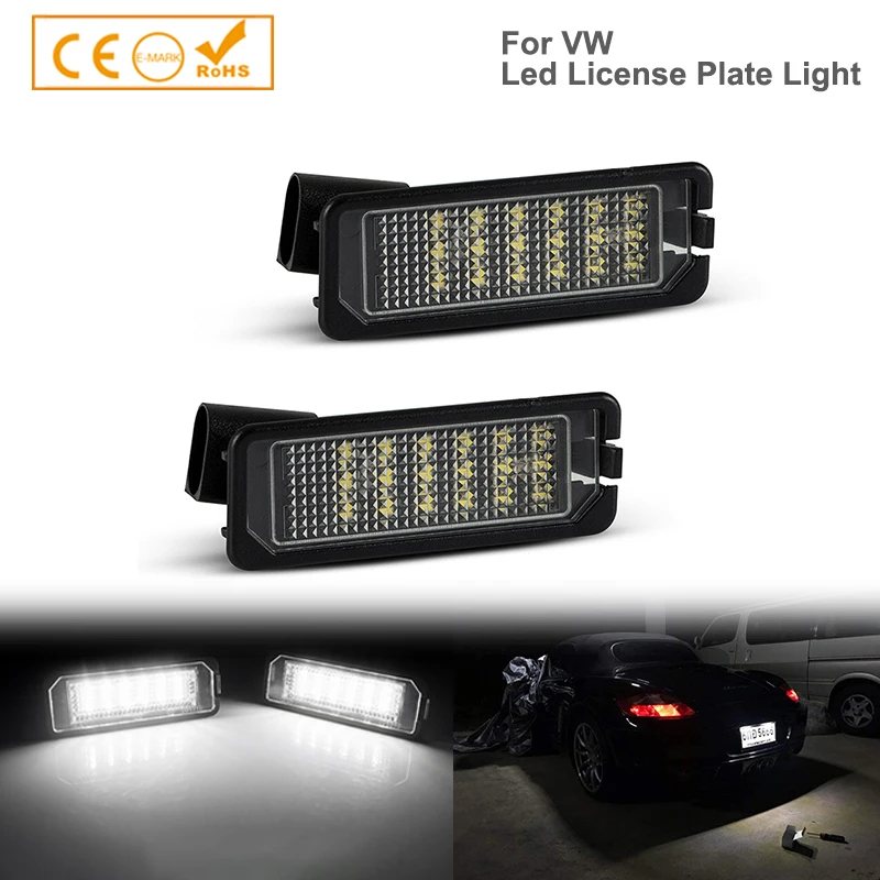 

2x Led License Number Plate Light Lamp For VW Seat Altea Exeo Ibiza Leon Skoda Superb Mk2 7L6943021