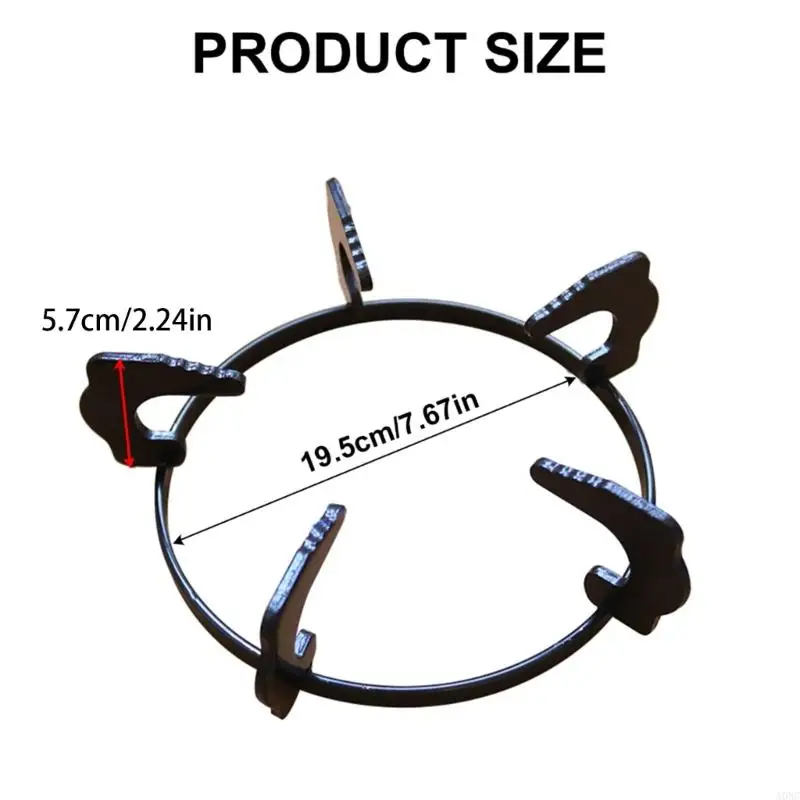 A0NC Iron WOK Подливка кольца Slip Presect Pans Holder 20.2cm Pook Top Arange Pot Stand Attenble для кухонной газовой
