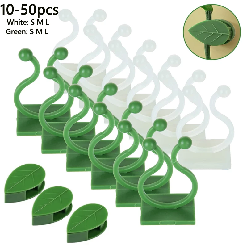 

10-50Pcs Plant Climbing Wall Fixture Clips Acrylic Sticker Self-Adhesive Hook Plant Vine Traction Holder Indoor Outdoor Decor