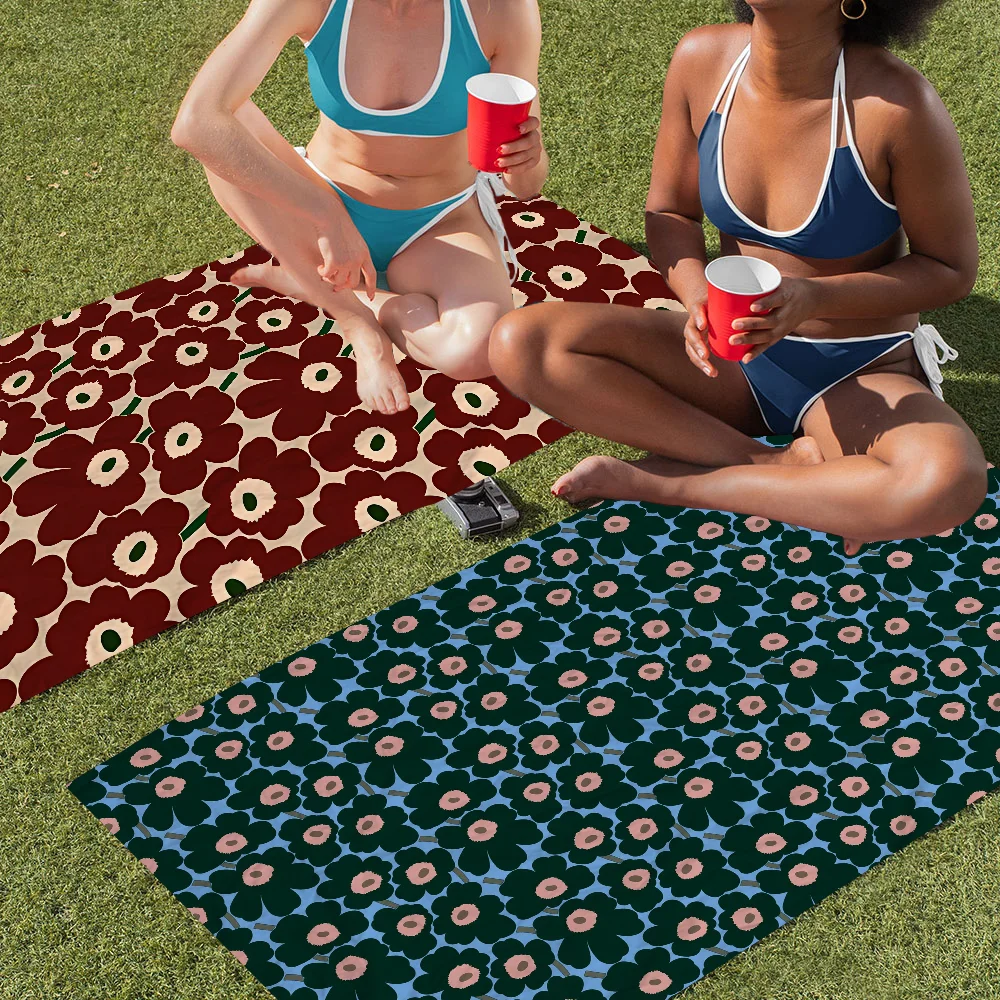 M-Marimekko-U-Unikko Пляжное полотенце Быстросохнущее банное из микрофибры Мягкое