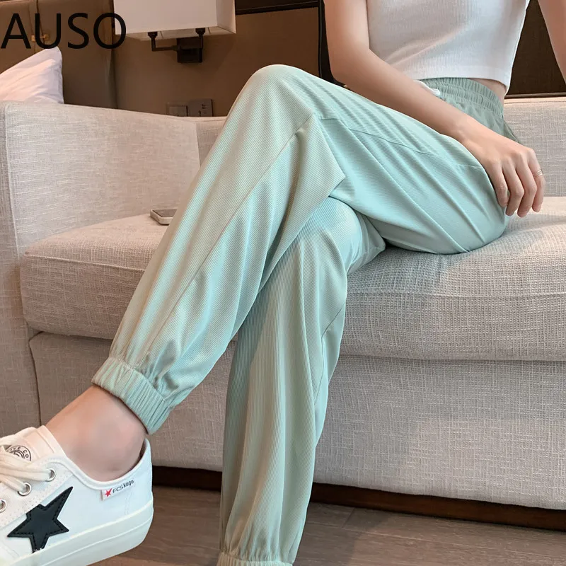 

2021 new loose wide-leg bloomers women's summer high waist thin casual pants