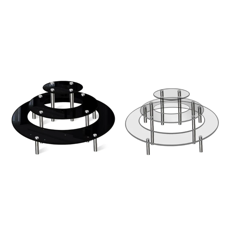 

Modern Acrylic Dessert Stand Acrylic Cupcake Stand with Metal Frame Cake Presentation Holders for Cakes and Pastries F1FB