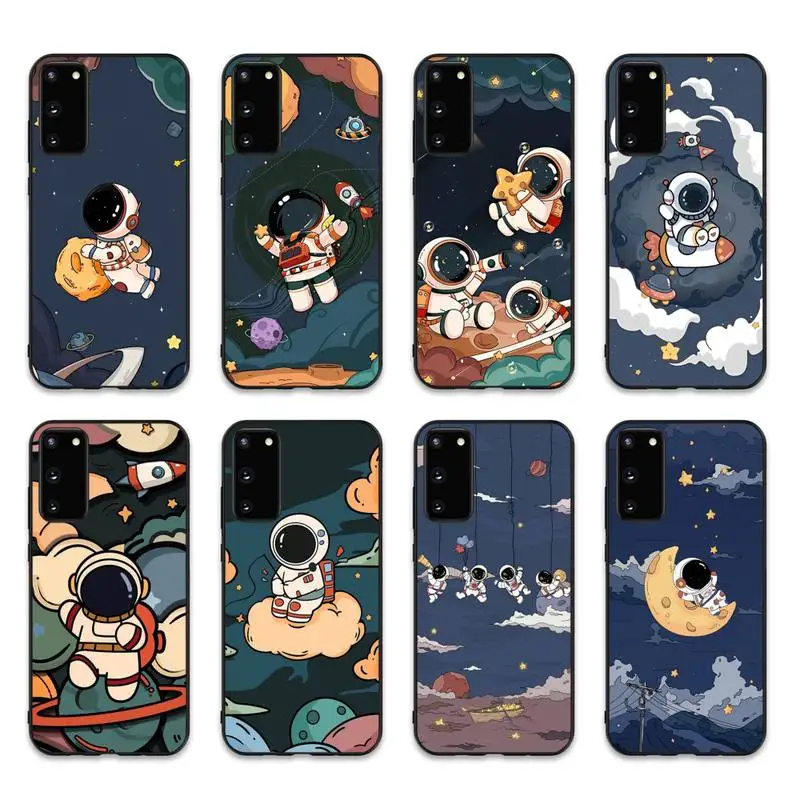 

Cartoon Astronaut Phone Case for Samsung S10 21 20 9 8 plus lite S20 UlTRA 7edge