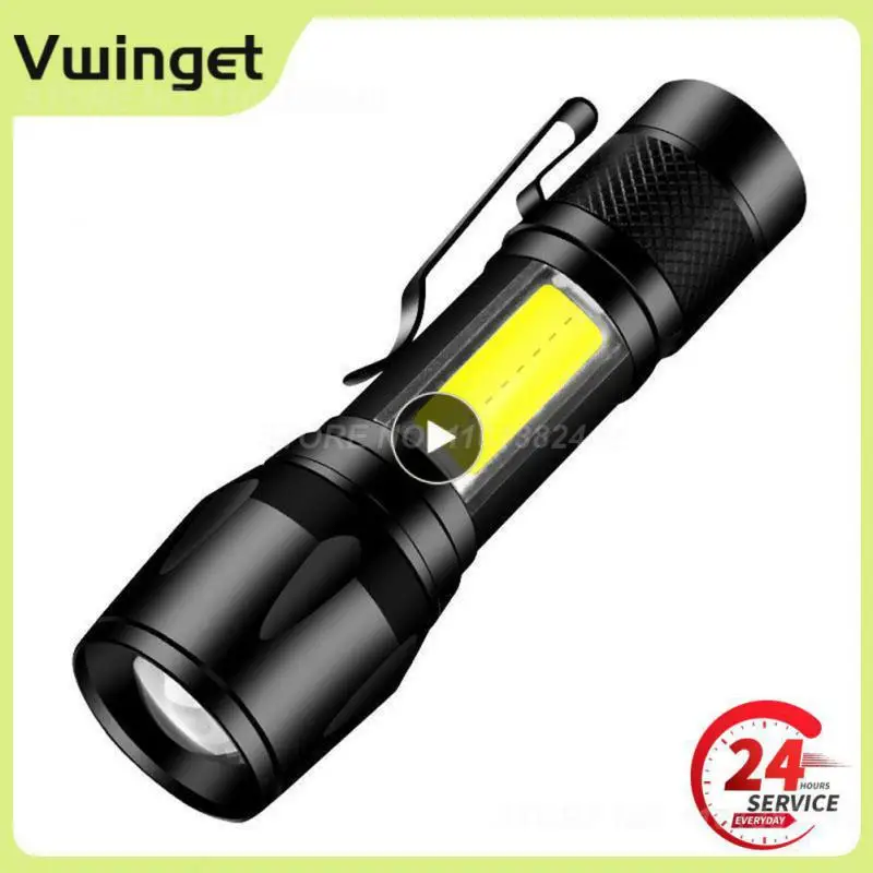 

1PCS High Power Rechargeable LED Flashlight Mini Zoom Outdoor Camping Strong Lamp Lantern Waterproof Tactical Flashlight