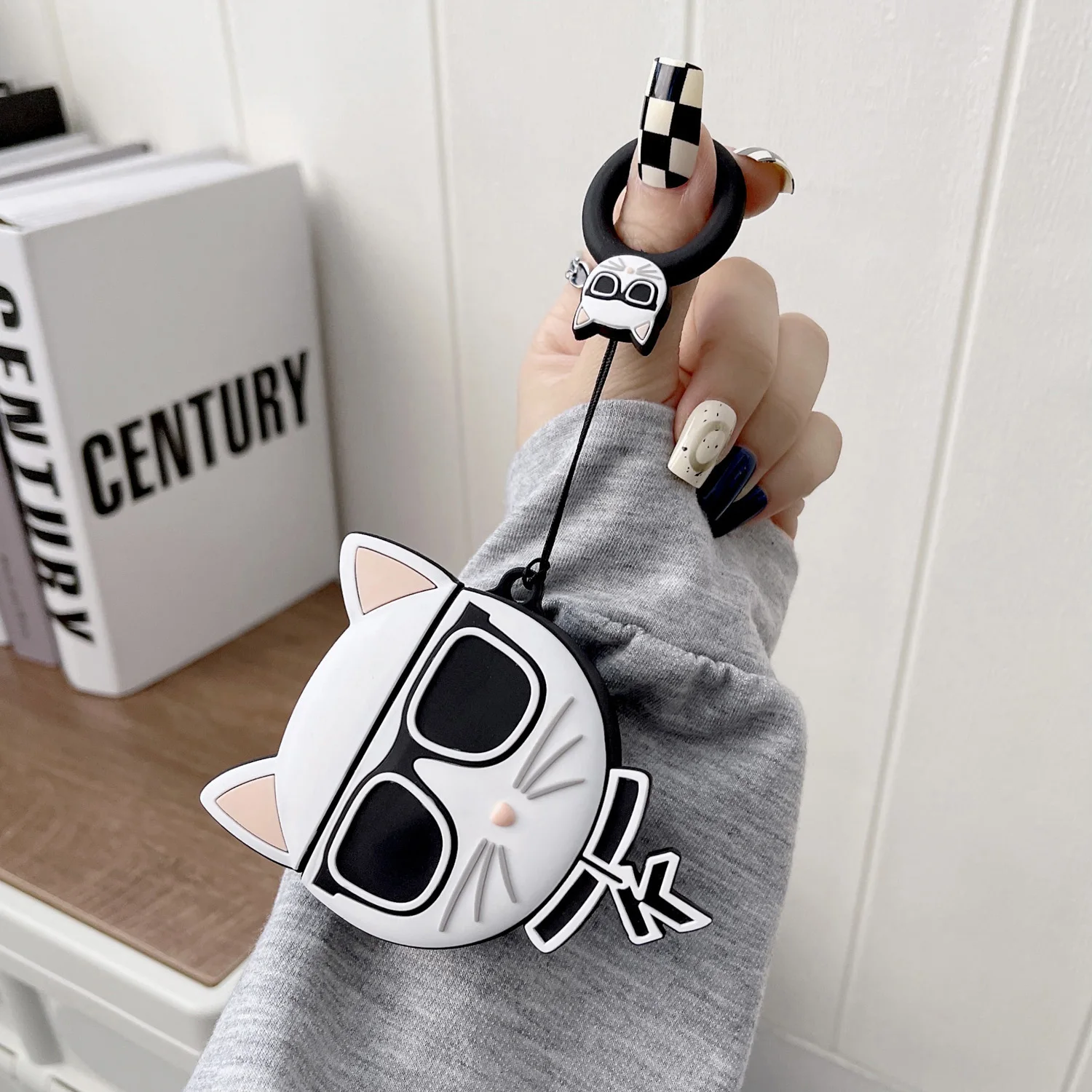 Чехол для Airpods 3 Модный 3D чехол солнцезащитных очков Carl Cat pro 2 1 беспроводной