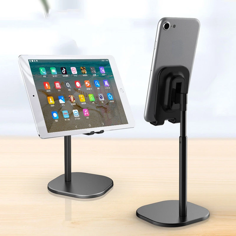 

Phone Holder Tablet Stand For Ipad Phones Universal Bracket Telescopic Adjustable Height Angle Metal Live Support