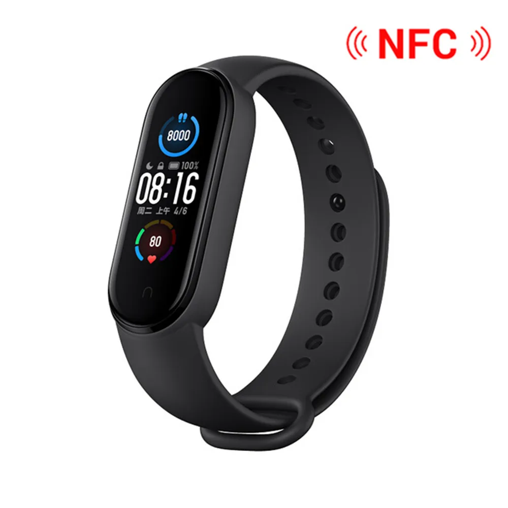 

Smart Bracelet Mi Band 5 AMOLED Screen Sports Wristband Heart Rate Fitness Tracker 125mAh Bluetooth 5.0-Compatible Android IOS