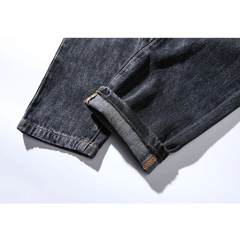 Streetwear Men Large Loose Broad Leg Blue Jeans Autumn and Winter New Pattern Falling Feeling Mopping The Floor Trousers Female