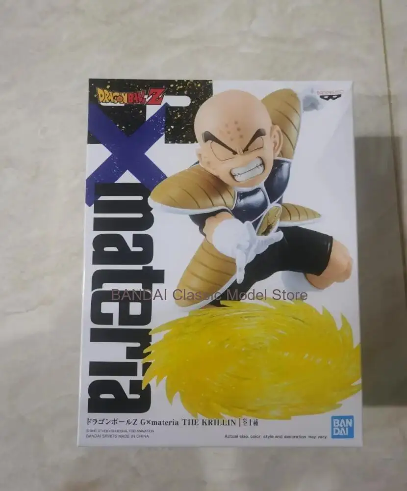 Фото В наличии Оригинальная фигурка BANDAI Banpresto Dragon Ball GxMateria Kuririn 11 см, ПВХ, аниме-фигурка, модель, игрушка, подарок №1