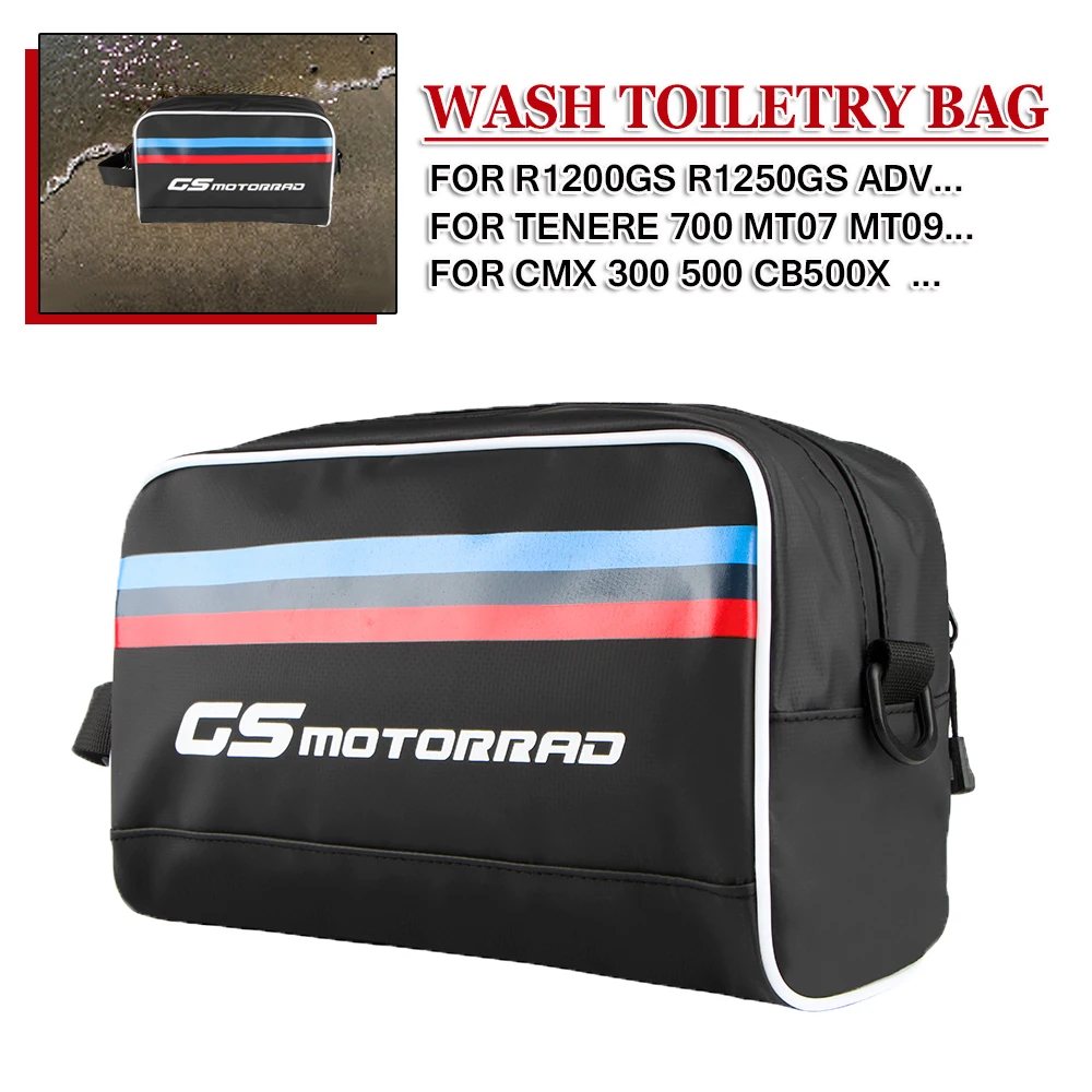 

Wash Toiletry Bag For Benelli TRK502X TNT600 For Honda CRF1000L African Twins Pouch Packing Organizers PVC Travel Cosmetic Case