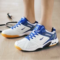 mens table tennis shoes white womens badminton shoes high elastic soles non slip breathable mens and womens sports shoes