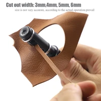 1pc 6 leather strip strap hand 3 blades diy cutter tool swivel craft knife edges slicker round wood leather craft tool