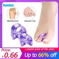 2pcs silicone purple toe spreader separator bunion hallux valgus corrector thumb finger correction straightener foot care tool