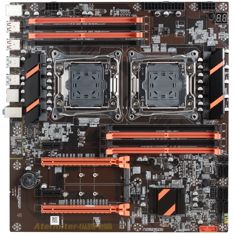 Материнская плата Atermiter X99 с двумя процессорами LGA 2011 v3 E-ATX USB3.0 SATA3 Xeon слотами M.2 8 DIMM