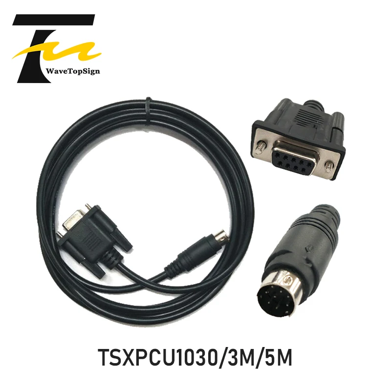 Кабель программирования WaveTopSign TSX PLC, кабель загрузки TSXPCU1030, кабель передачи данных для соединения модуля Delta PLC Кабель программирования WaveTopSign TSX PLC, кабель загрузки TSXPCU1030, кабель передачи данных для соединения модуля Delta PLC
