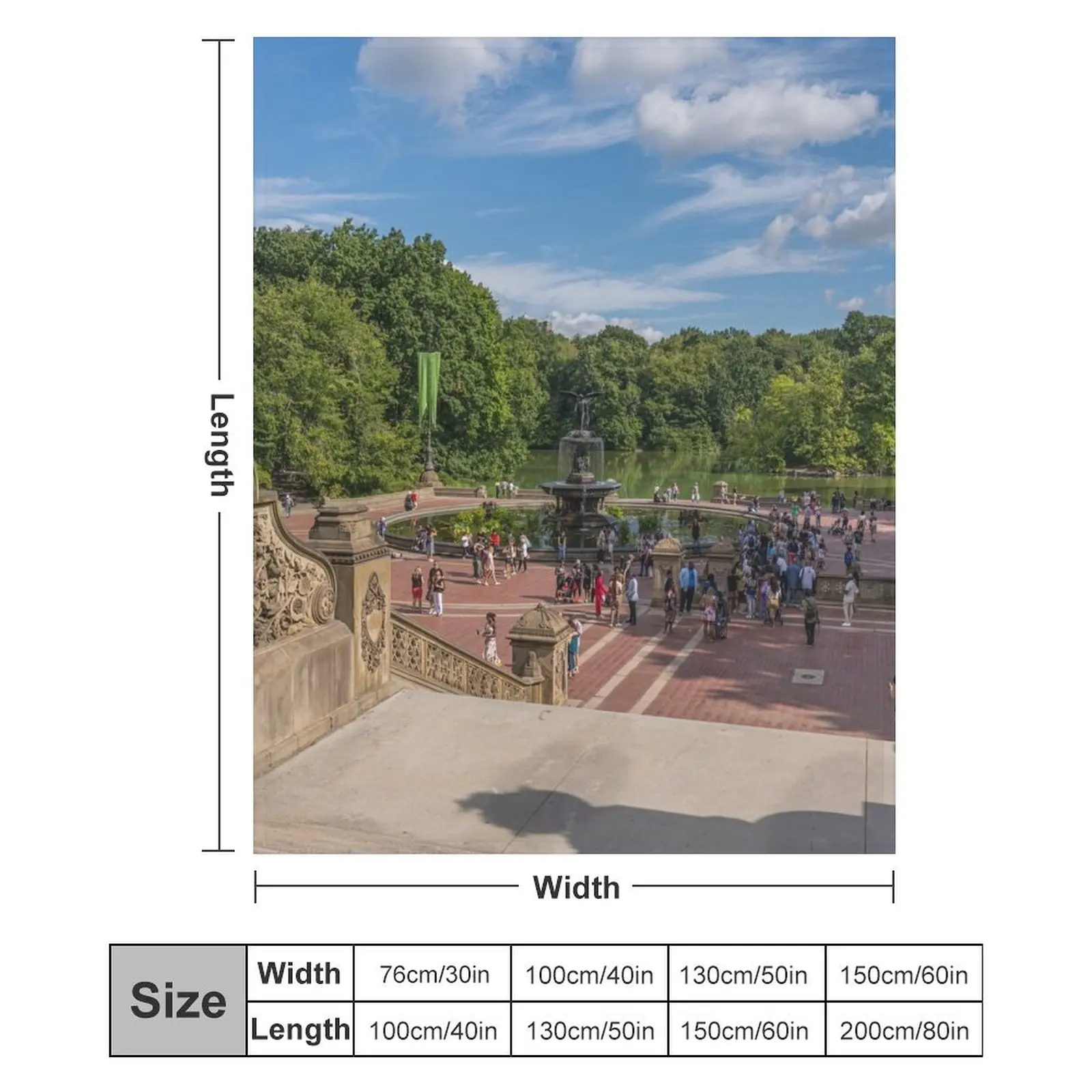 Одеяло Day at Bethesda Terrace на заказ косплей аниме плед диване одеяла