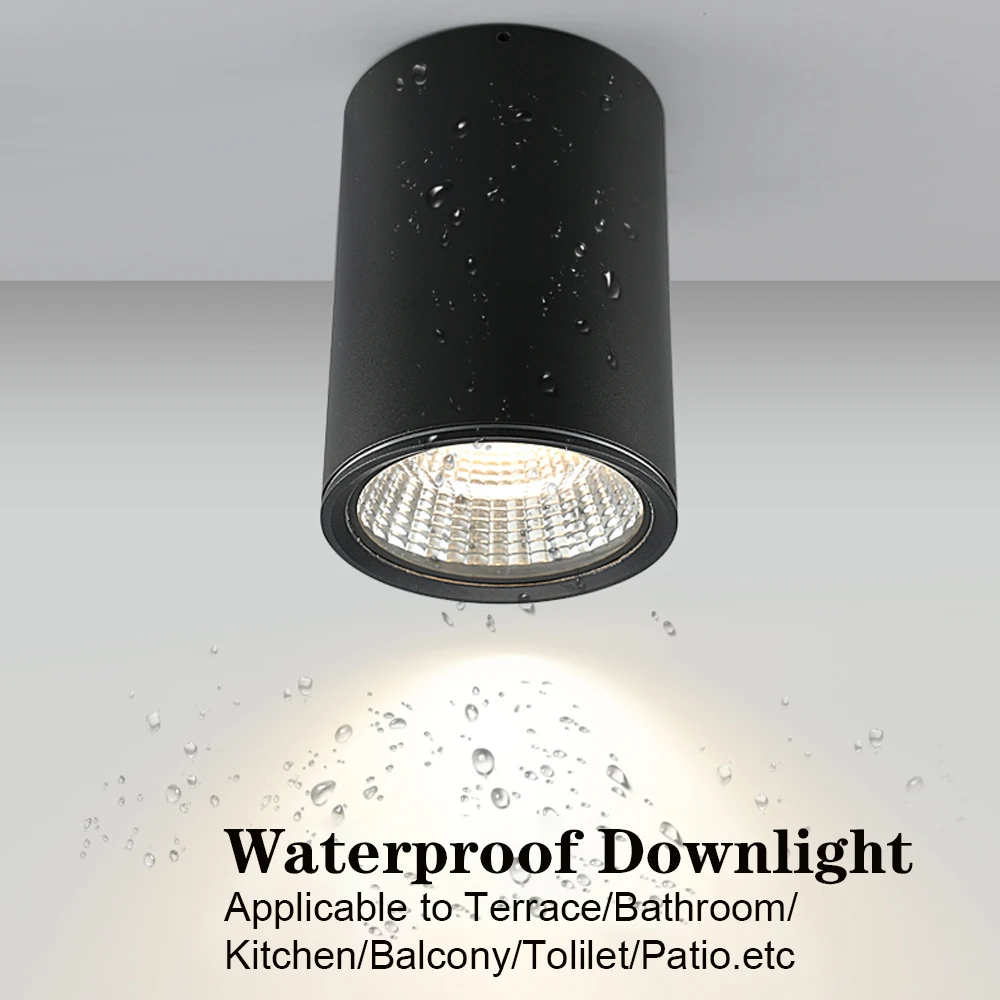 

Surface Mounted Cylinder COB Spot Lights Waterproof Dimmable Ceiling Downlight Porch Lamp Balcony Kitchen Bathroom Fixture BDA48