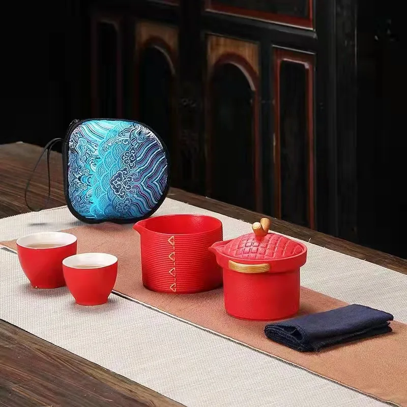 

Retro Chinese Trend Designer Teaware High Quality Kung Fu Tea Set Ceramic Vintage Teapot Teacup Business Teaset Gift For Friend