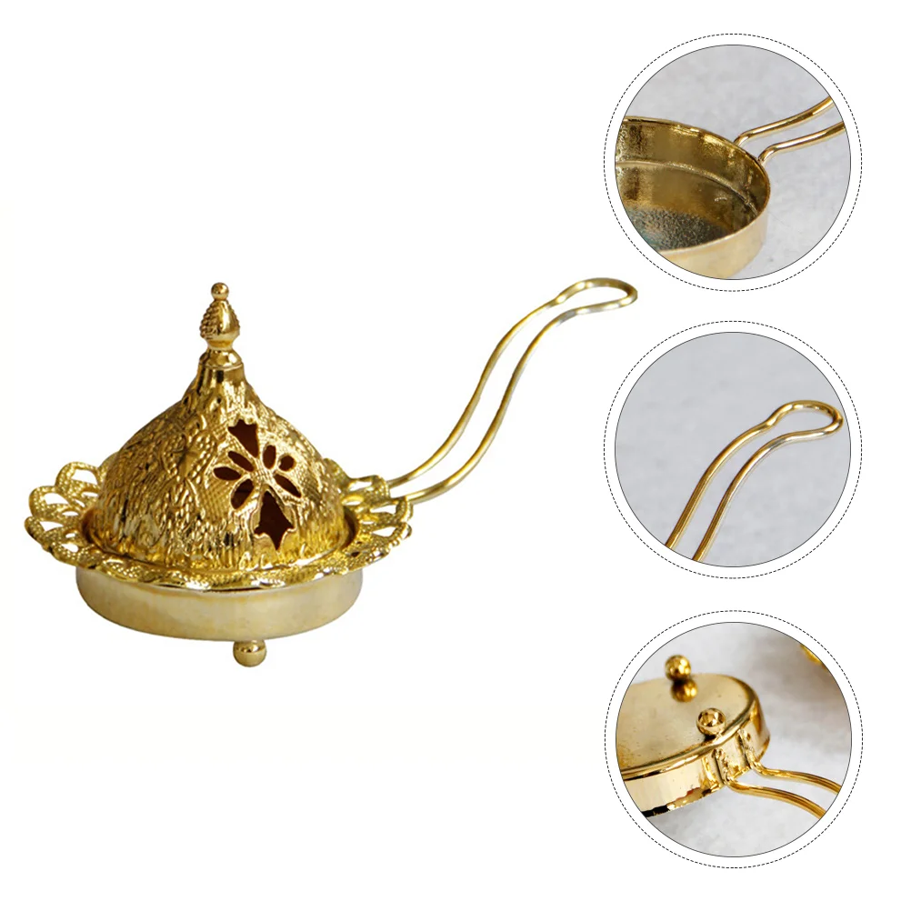 

Burner Holder Censer Metal Stick Arabiccone Decor Decoration Bakhoor Home Ash Catcher Vintage Charcoal Decorative Arabian Gifts