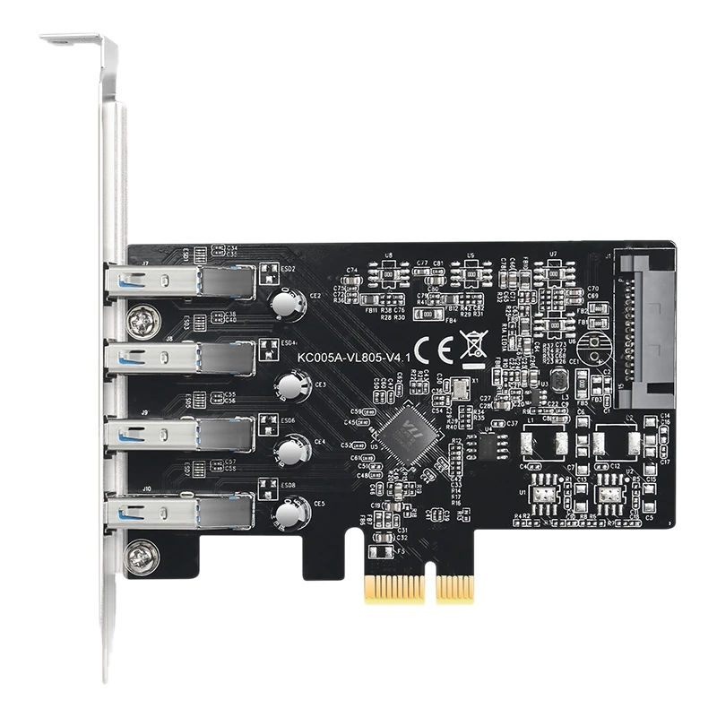 

MAIWO KC005A Expansion Card, Pciex1 To 4-Port Usb3.0 Independent Power Supply Adapter Card Supports Windows Xp, N7/8/10, Linux