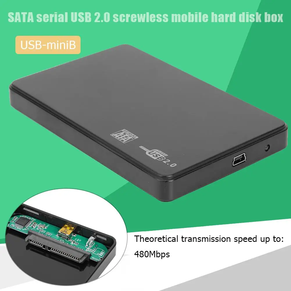 

2.5" Hard Disk Case USB 3.0/2.0 5Gbps 2.5inch SATA HDD Case External Closure HDD Hard Disk Case Box Hard Drive Enclosure
