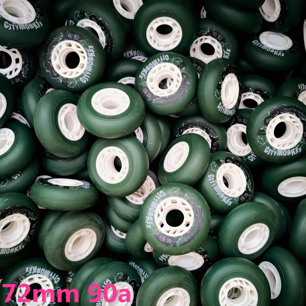 Бесплатная доставка колеса для роликовых коньков зеленое колесо 72x24 мм 90 а 72 4