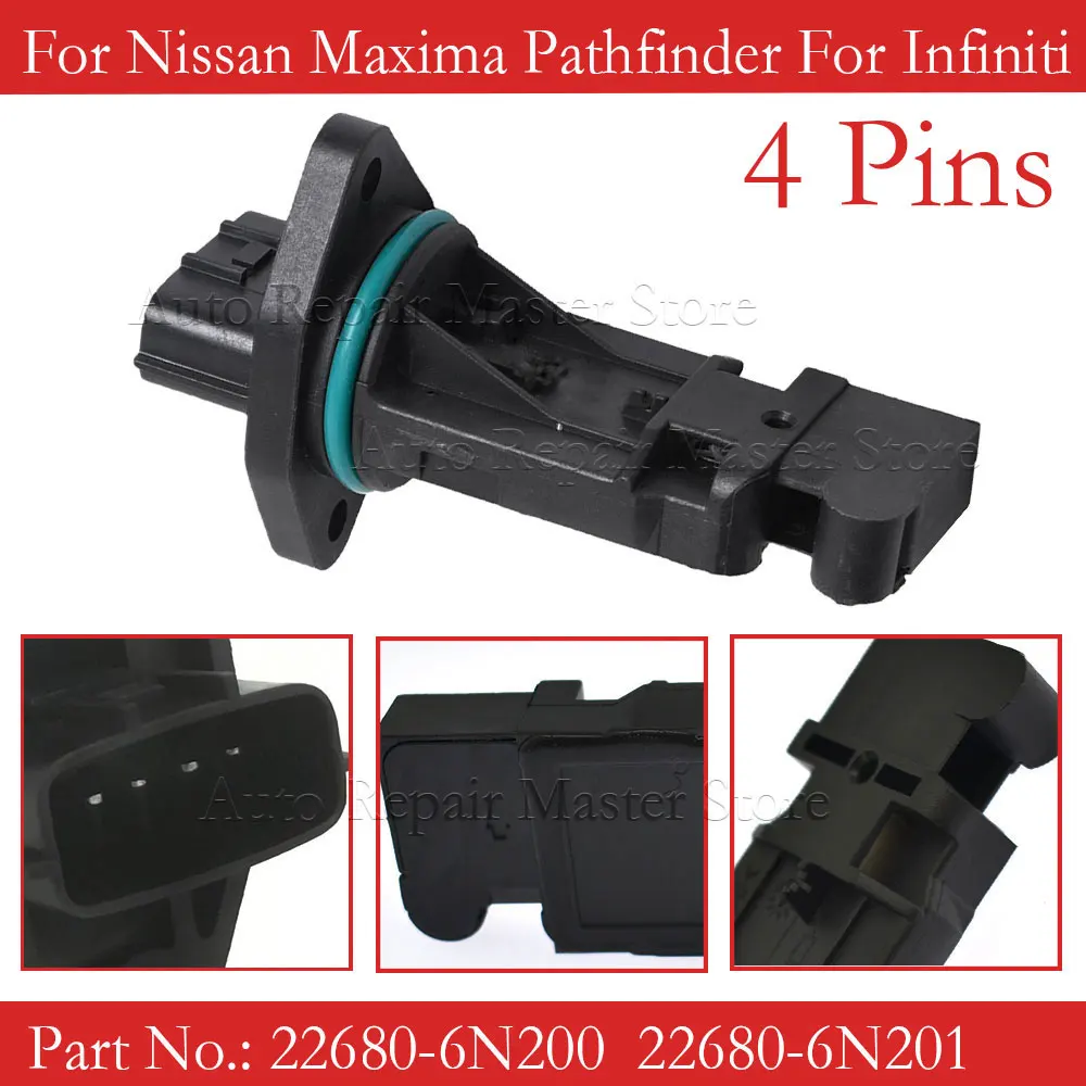 Датчик массового расхода воздуха MAF 22680-6N201 22680-6N20A для Nissan Maxima Pathfinder Sentra Infiniti G20 I35 QX4 2000-2003