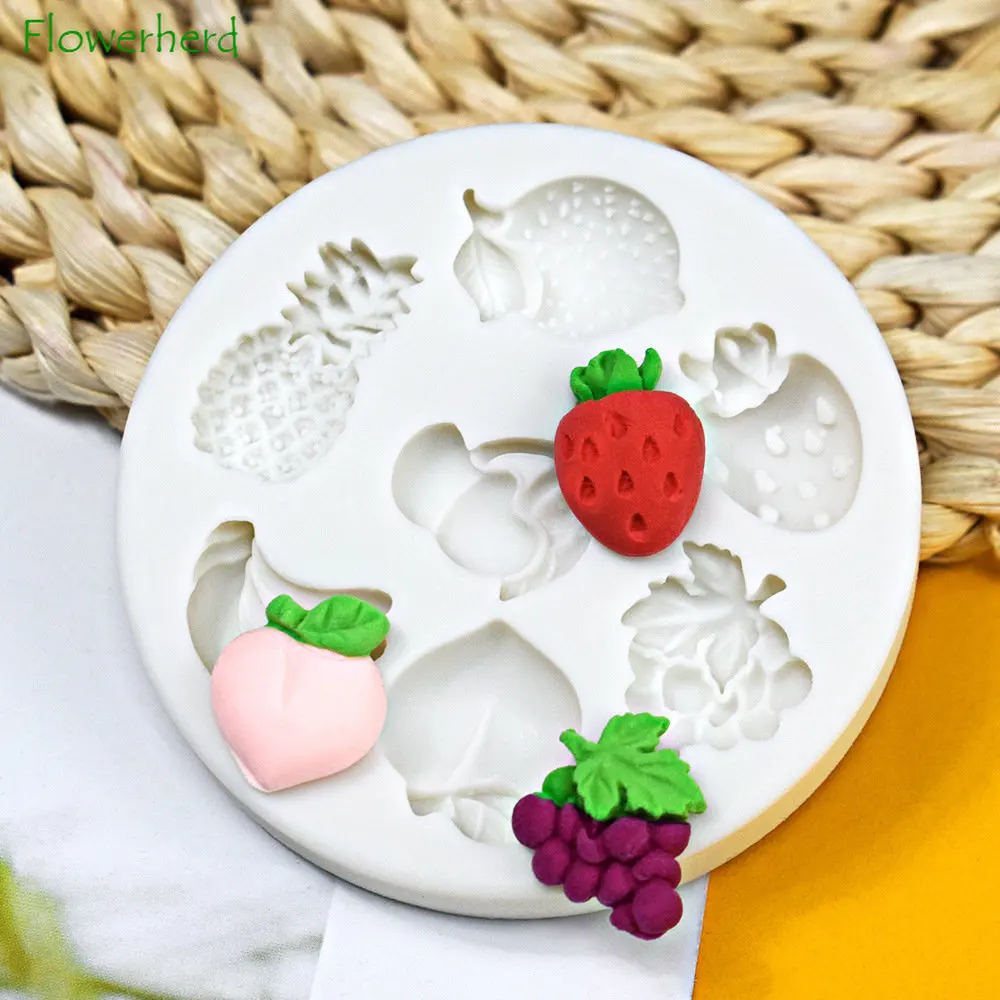 

Strawberry Lemon Puffing Fondant Mould DIY Chocolate Silicone Mould Fruit Decorative Cake Baking Tools Epoxy Resin Molds