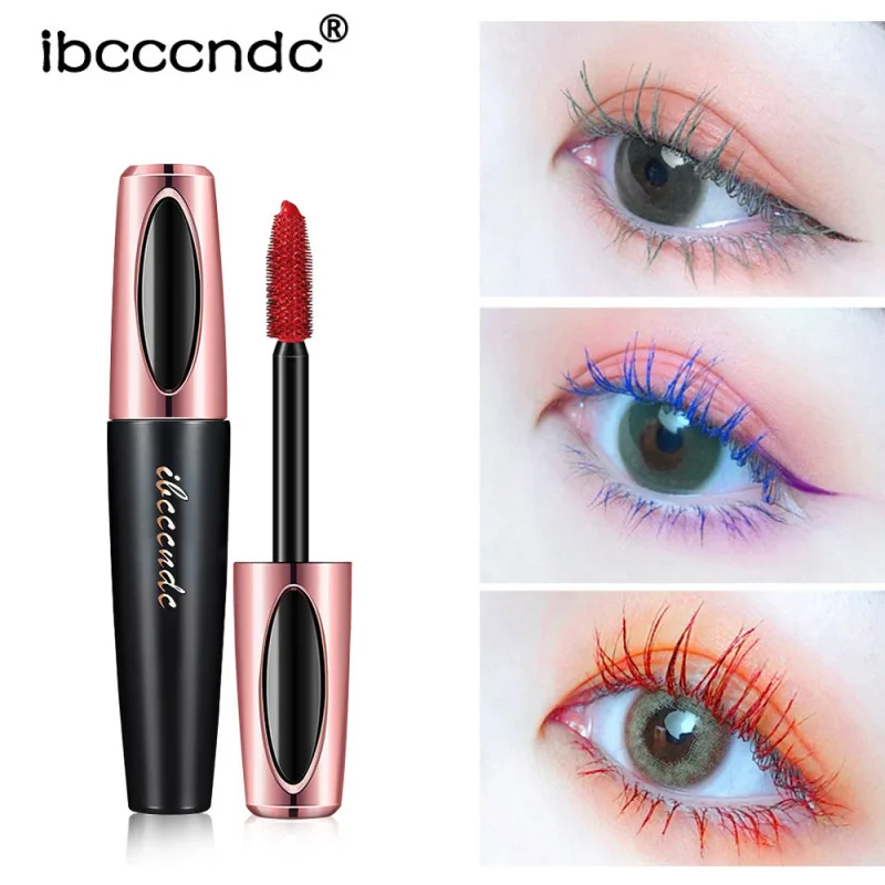 

Color 4D Silk Fiber Mascara Waterproof Quick Drying Non Dizzy Rime Stain Eyelash Extension Bushy Curling Lengthening Cosmetics