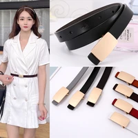 high quality new leather belt womens simple fashion all match designer belt female ins wind casual jeans dress belts for women