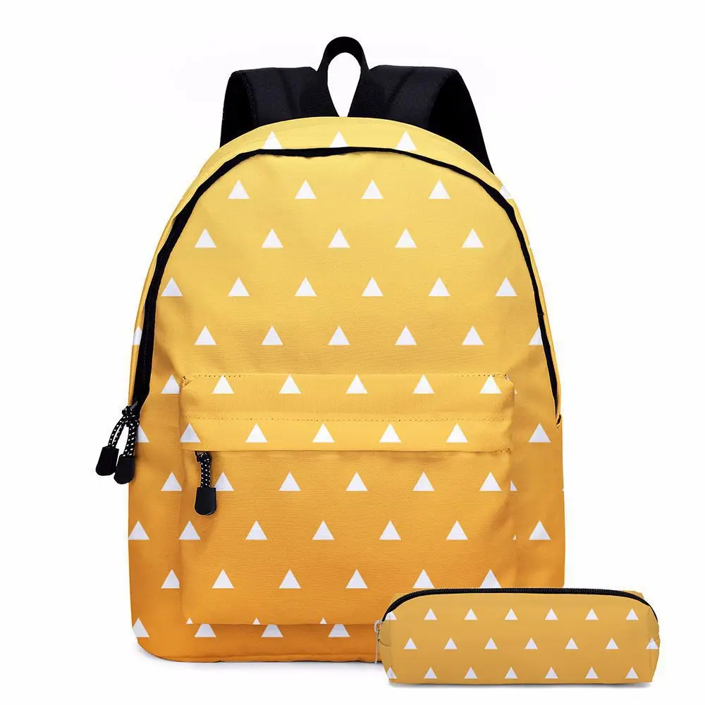 

Demon Slayer Cartoon Backpack Portable Student Kamado Tanjirou Kamado Nezuko Agatsuma Zenitsu Outdoor Climb Mountains Travel