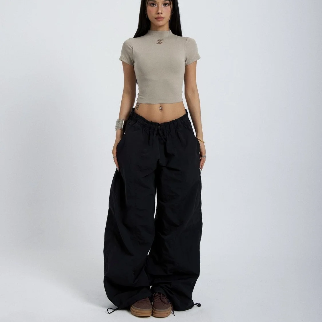 Спортивные женские мешковатые брюки с широкими штанинами цвет в ассортименте